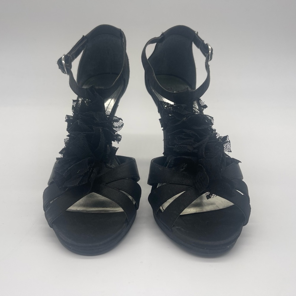 Black strap 4 inch heels